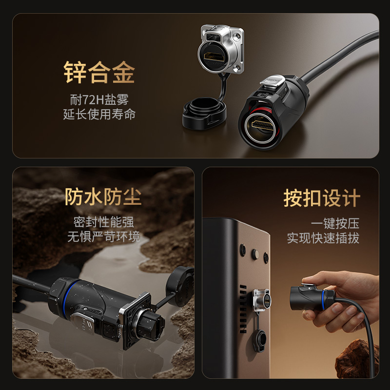 PLG20 HDMI 单孔面板套装半金属正装