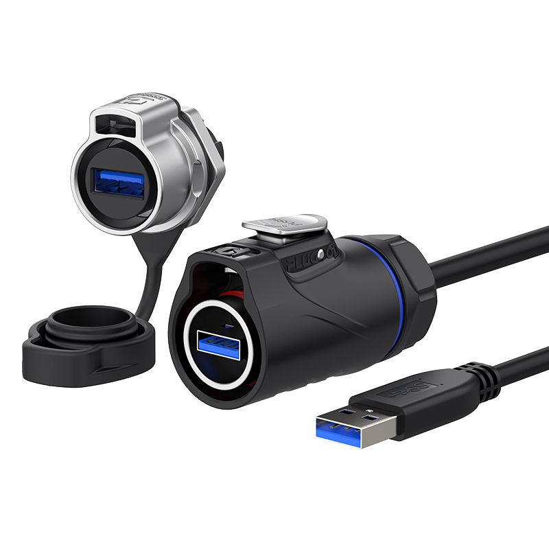 PLG20 USB3.0 单孔面板套装半金属正装