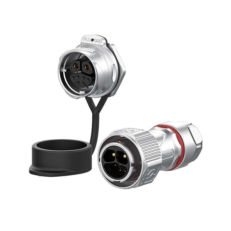 PLB20 2+6芯20A+5A单孔面板套装全金属焊接正装